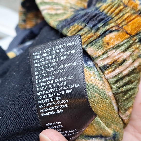 Urban Outfitters Penelope Velvet Joggers Black Green Orange Gold XS Cozy Chic - Picture 8 of 12